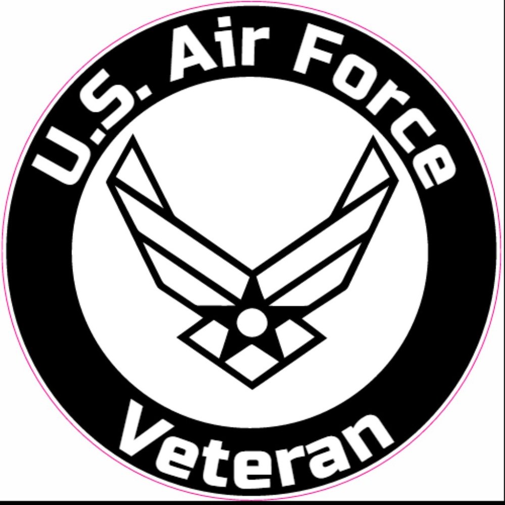 Vinyl Decal for Window - US Air Force Veteran, 6"